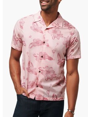 Travis Mathew Yacht Rockin Floral Camp Shirt size XL